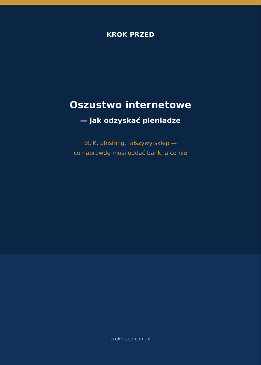 Oszustwo internetowe — jak odzyskać pieniądze (BLIK, phishing, fałszywy sklep)