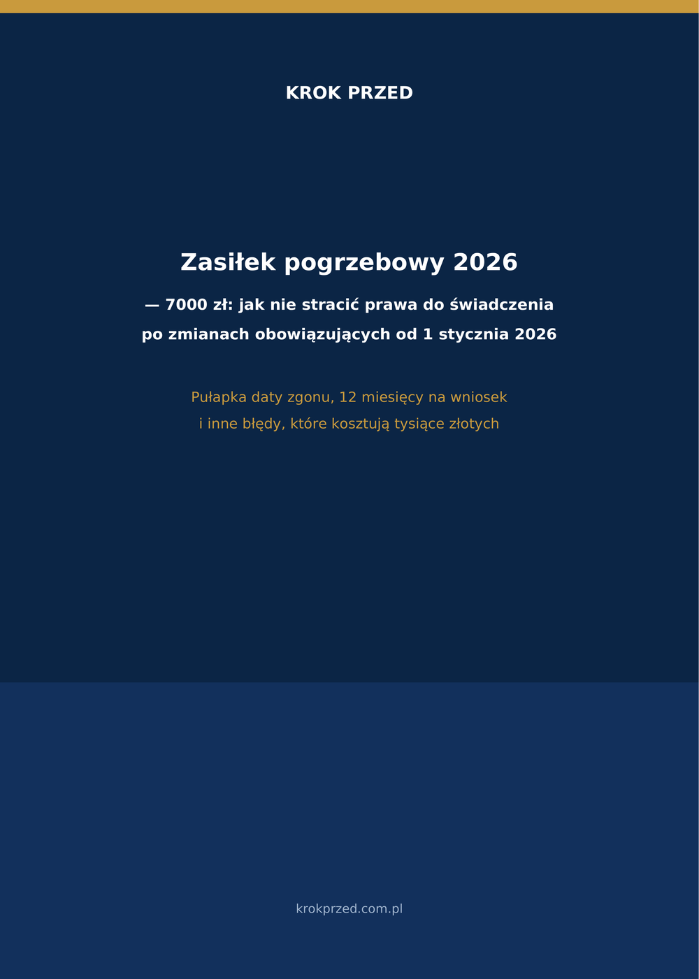 Zasiłek pogrzebowy 2026 — 7000 zł: jak nie stracić prawa do świadczenia