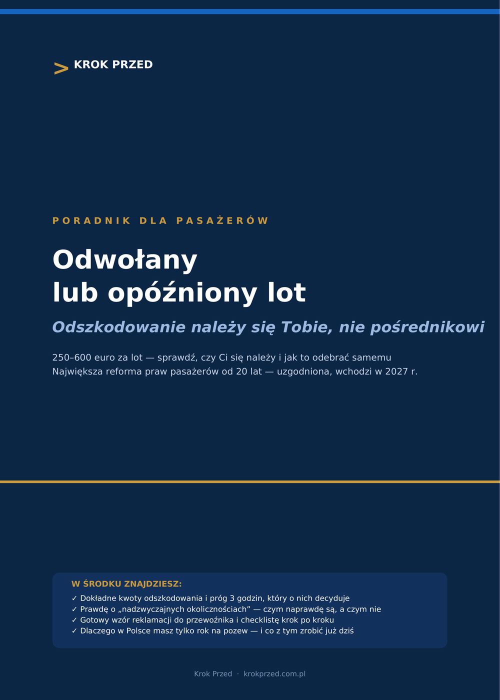 Odwołany lub opóźniony lot — odszkodowanie | Odbierz je sam, bez pośrednika
