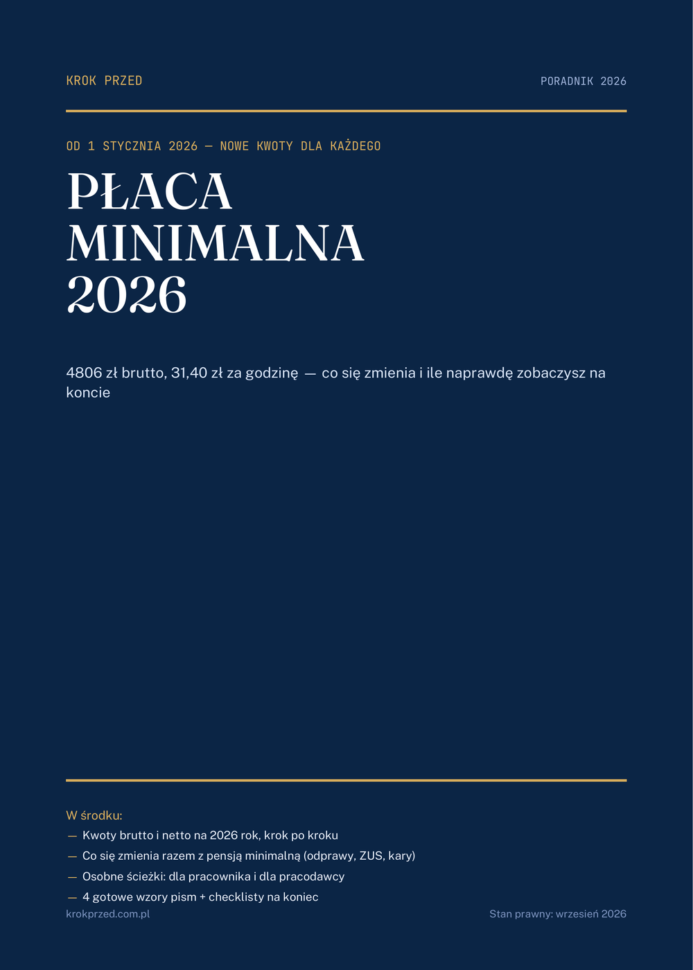 Płaca minimalna 2026
