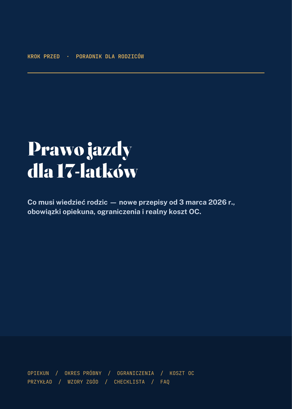 Prawo jazdy dla 17-latków