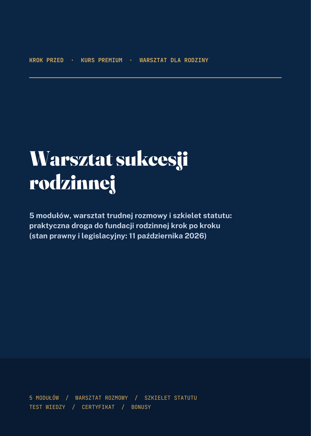 Warsztat sukcesji rodzinnej