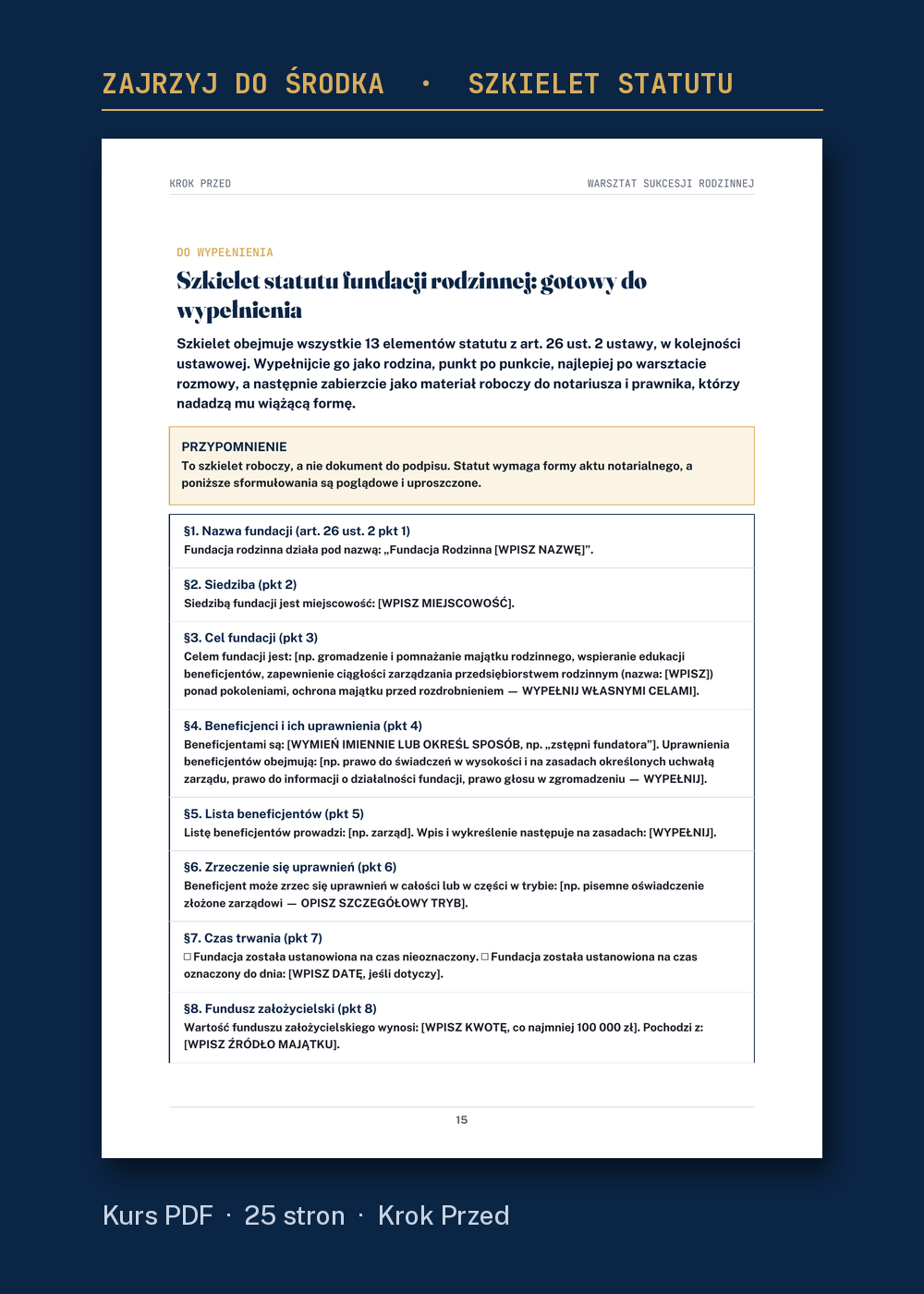 Warsztat sukcesji rodzinnej